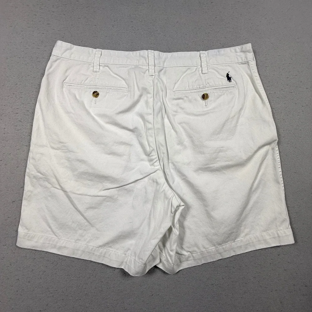 Polo Ralph Lauren Mens Relaxed Fit Chino Shorts White Cotton Size 36